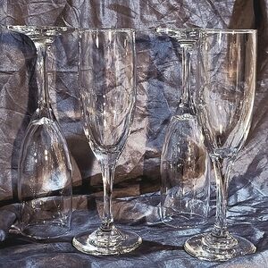 4pc Libbey 6 oz Embassy Glass Champagne Flute 3795 With Safedge Rim & Foot